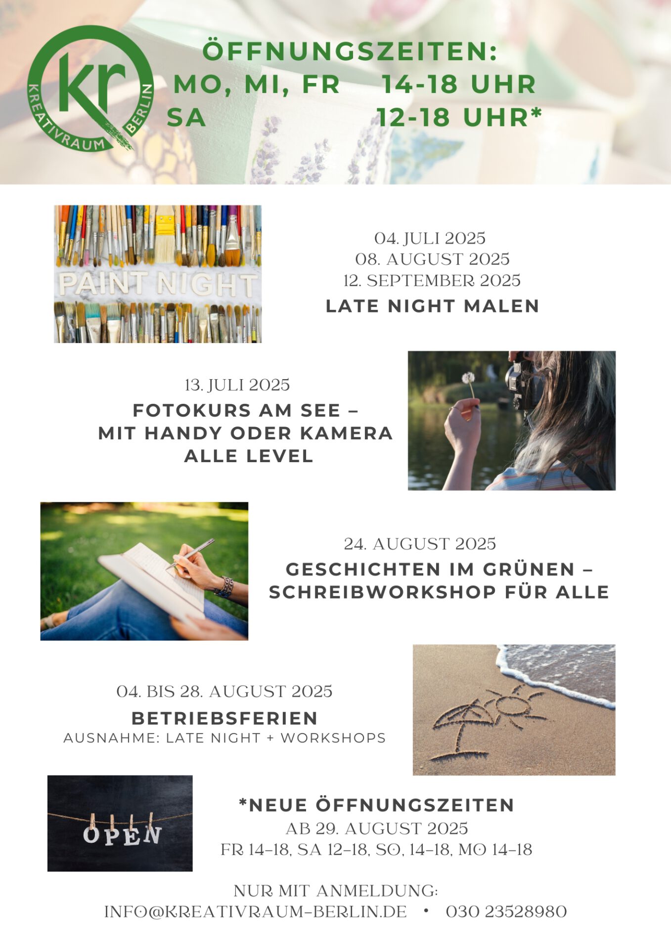 Workshops Kreativraum
